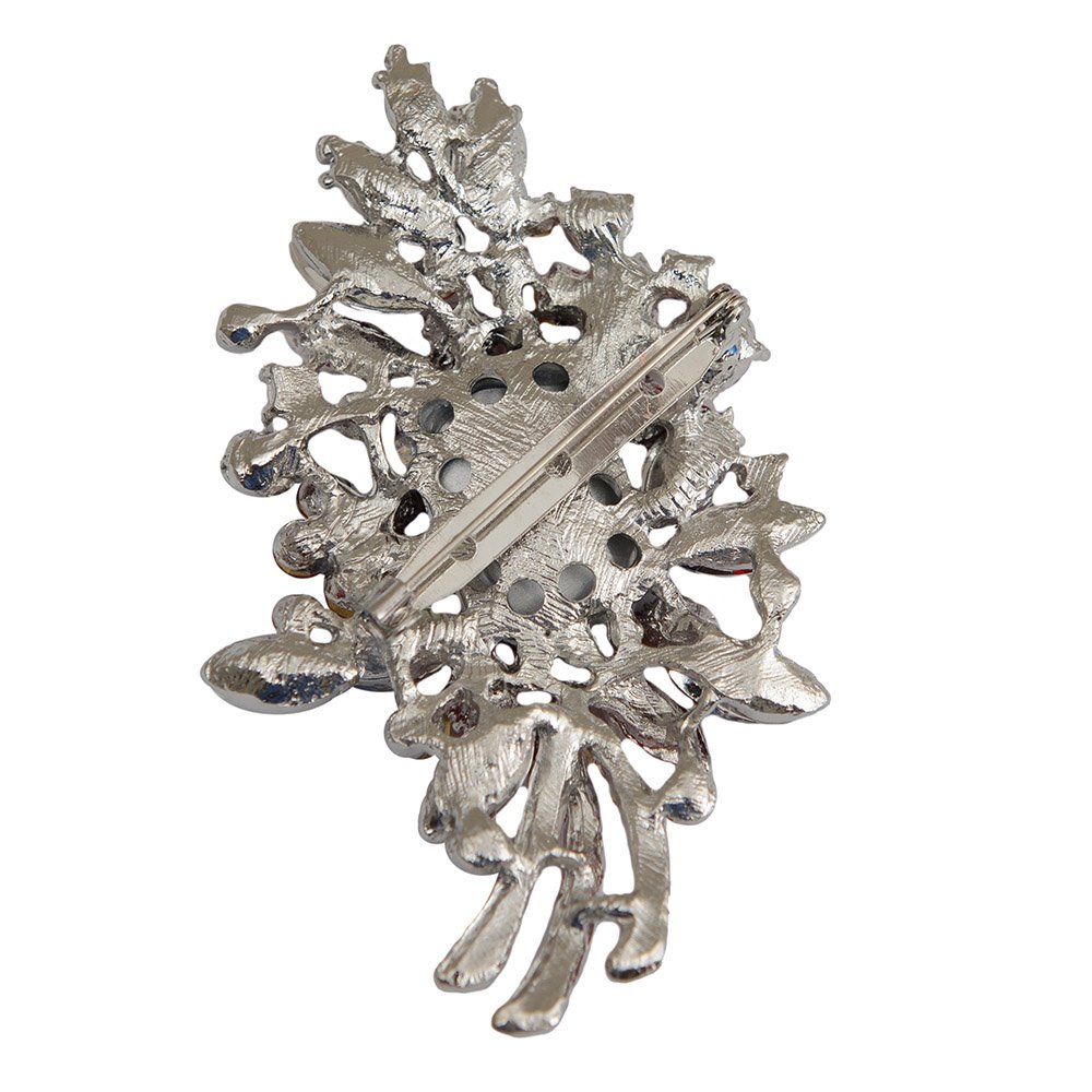 Freshwater Brooch with Pearl and Crystal Accents