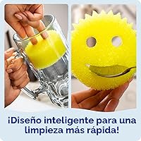 Vista 4 de Scrub Daddy Esponjas de Color – Esponjas multiusos para platos sin arañazos para limpieza de cocina, baño y hogar – Hechas con espuma de polímero