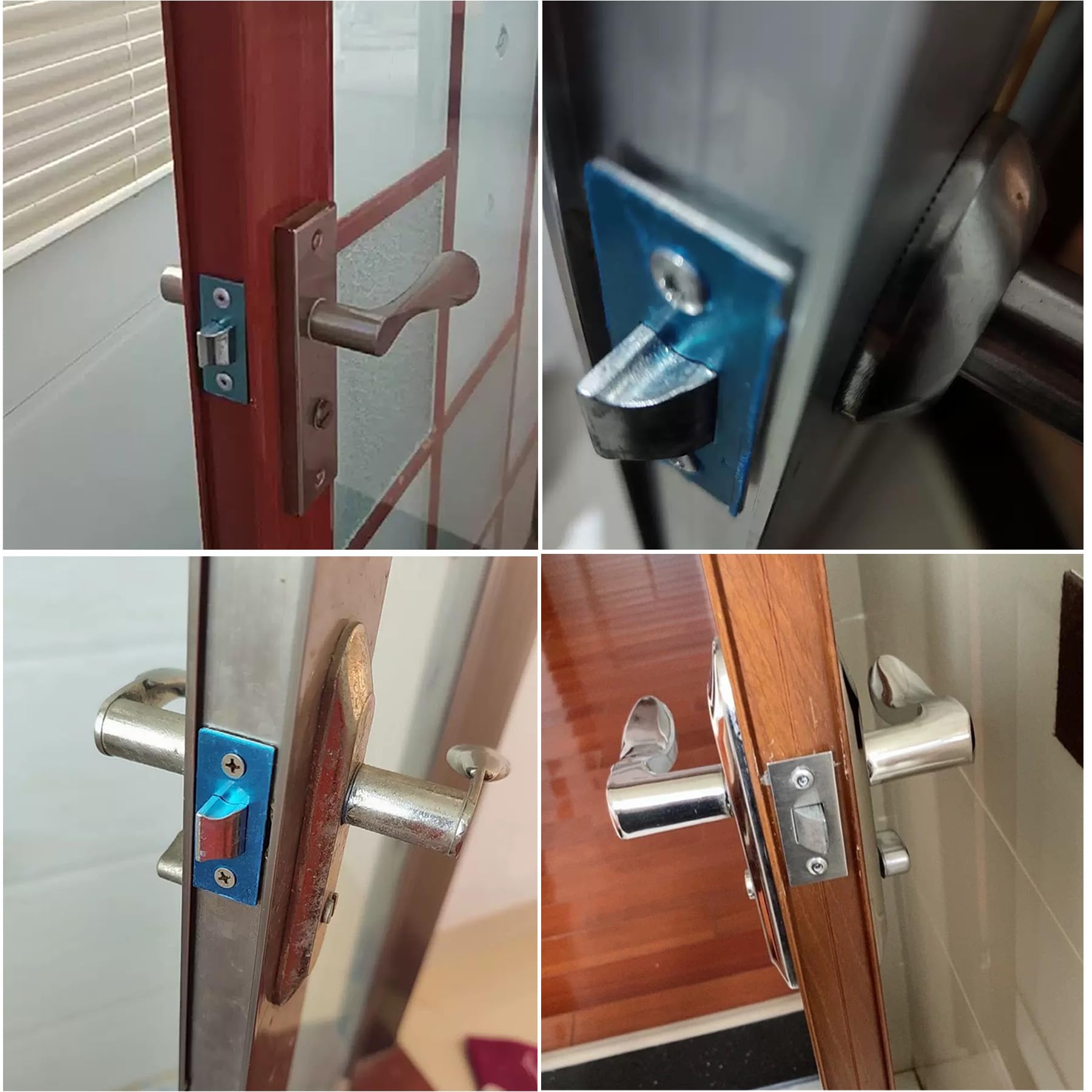 LEPEVNEY Flat Tubular Mortice Letch 30mm Stainless Steel Internal Door Latch Sprung Lever Door Handles 2PCS - Image 4