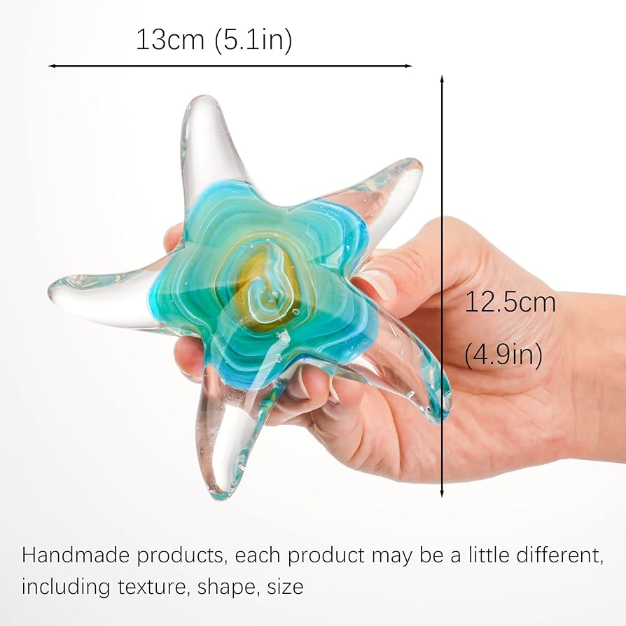 Amazon.com: Qf Glass Star Fish, Crystal Handmade Glass Blown