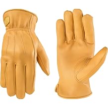 Wells Lamont Mens ComfortHyde Grain Leather Gloves