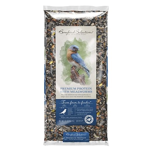 Global Harvest Foods+Songbird+Selections+Chickadee+and+Nuthatch+Wild+Bird+Food+Mealworm+10+lb.+-+Case+of+1