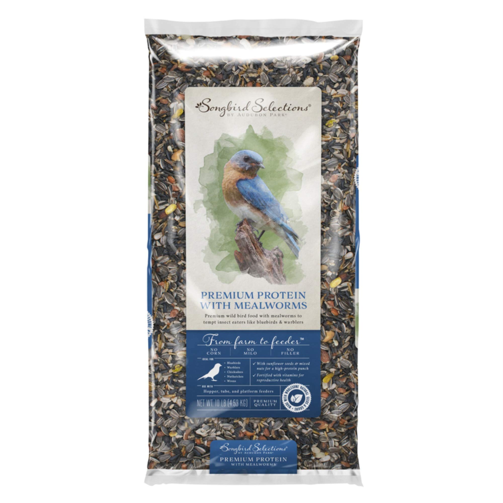 Songbird+Selections+Chickadee+and+Nuthatch+Wild+Bird+Food+Mealworm+10+lb.+-+Case+of%3a+1%3b