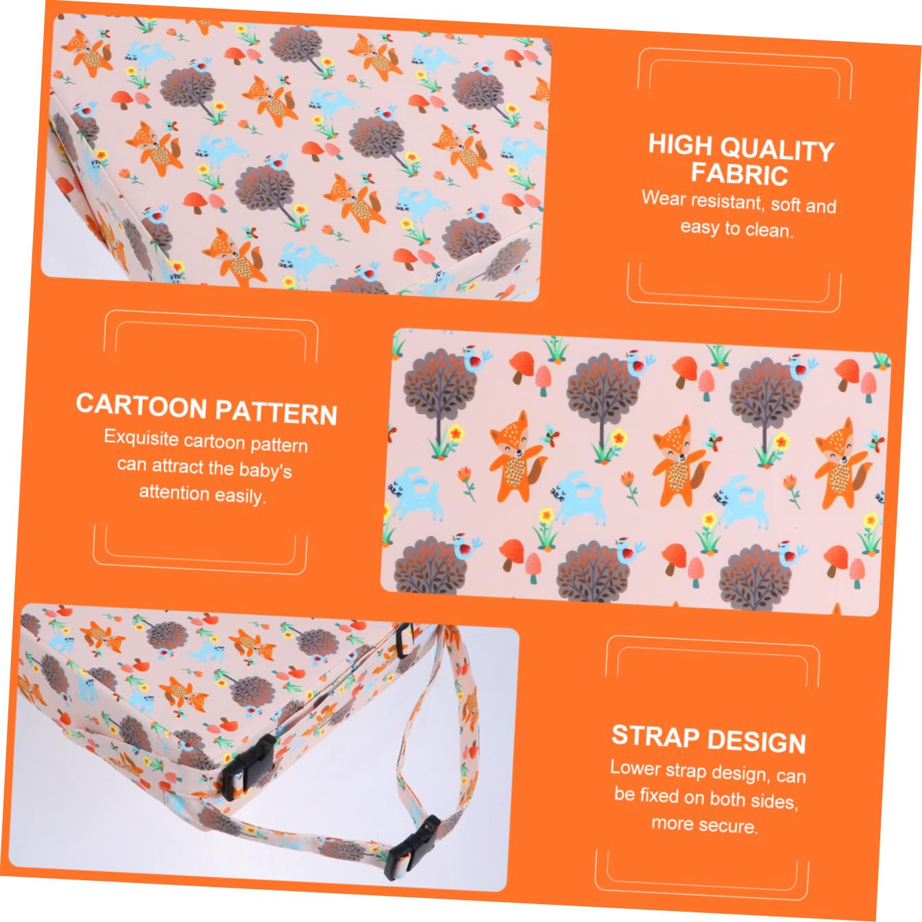 ibasenice 1 Pc Almohadilla De Refuerzo Tronas Para Bebe Manteles Cuadrados Niño Comedor Cojín Cojines Para Sillas Almohadilla Para Silla Elevadora Poliéster Niño Pequeño Bebé Esponja