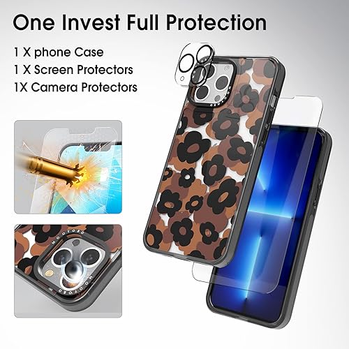 Miniatura 8 de Mootobo Funda 4 en 1 para iPhone 13 Pro Max con protector de pantalla  protector de lente TPU transparente borde de parachoques delgado a la moda a