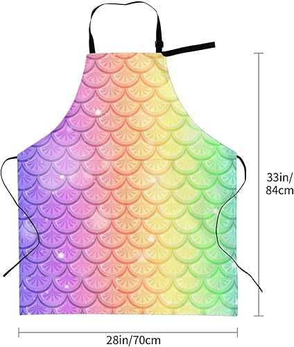Miniatura 3 de Delantales para mujer con bolsillos, delantal de chef ajustable, correa para el cuello, delantal de cocina