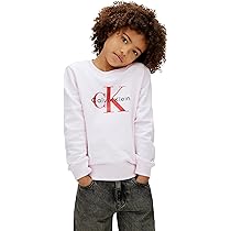 Calvin Klein CK Monogram Terry CN Sweatshirt Iu0iu00714 Felpa Pullover, Pink (Pearly Pink), 4 Years Unisex-Adulto