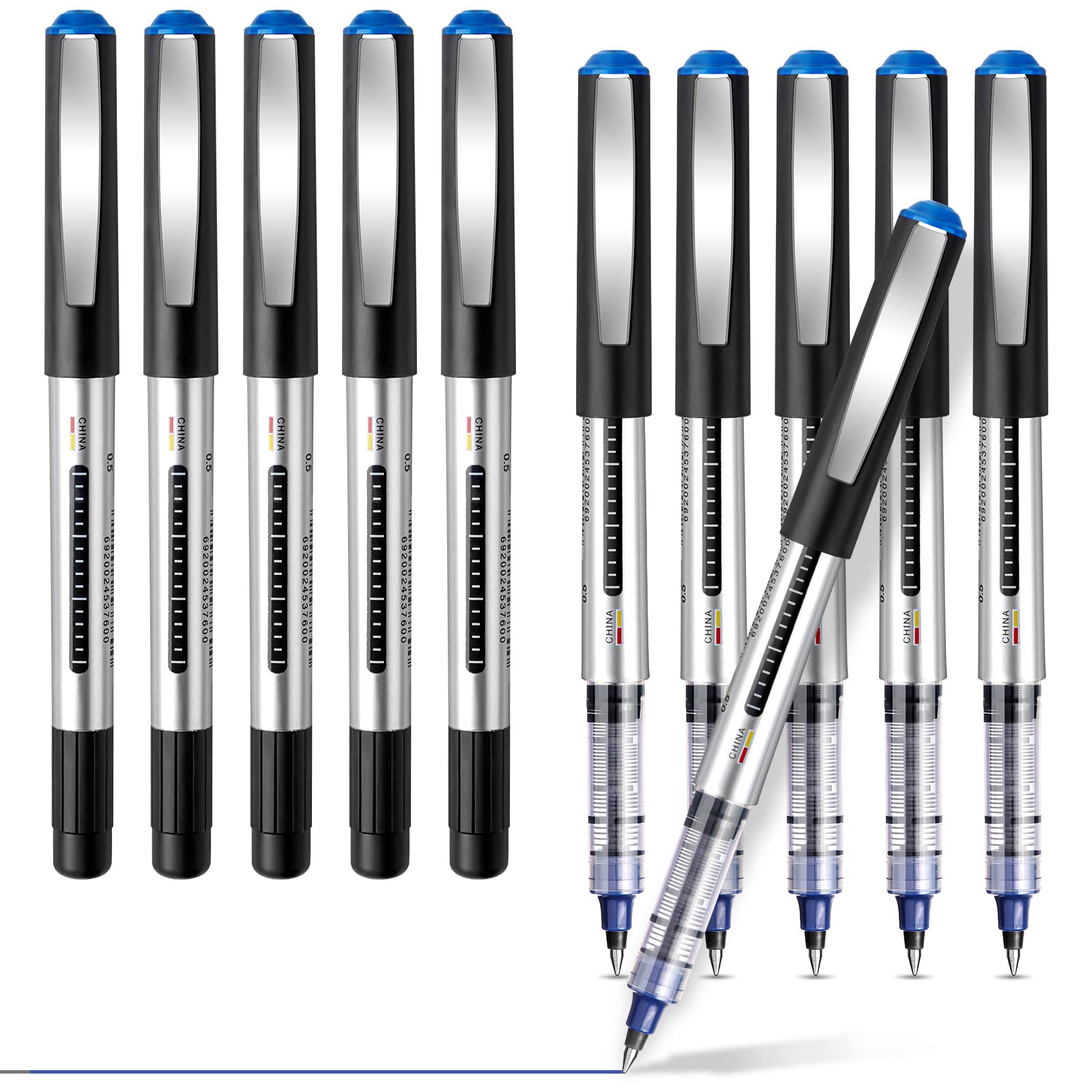 10 Stück Gel-Roller 0,5 Mm – Schnelltrocknende Gelschreiber Für Schule, Büro & Kreativität (schwarz)