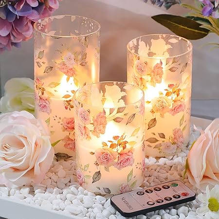 Silverstro Christmas Butterfly Flameless Candle Real Wax Blink Battery Operated Candle For Wedding Home Wedding Room Botanical Holiday Decor Set Of 1d4 X H6