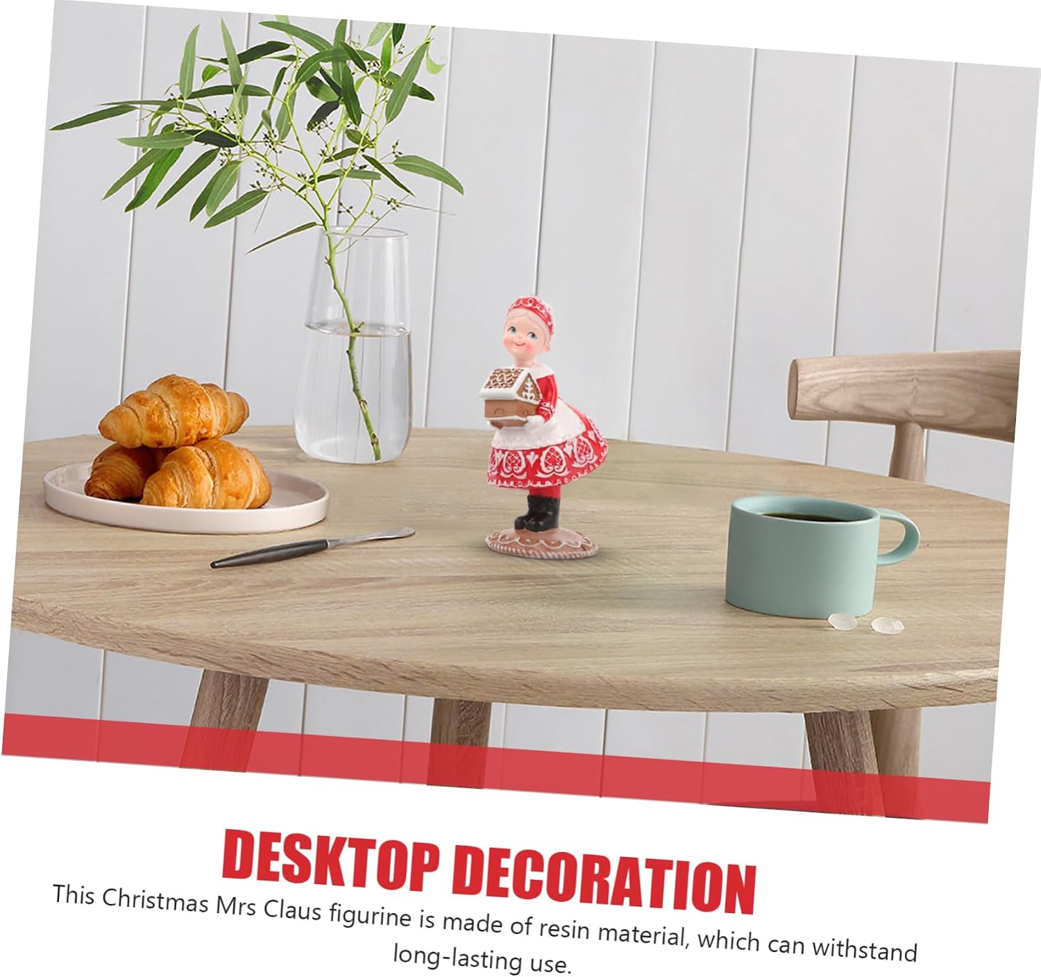 Alipis Couples Resin Figurine Set Charming Mrs Claus Christmas Ornament for Festive Home Decor for Xmas Landscape Decoration and
