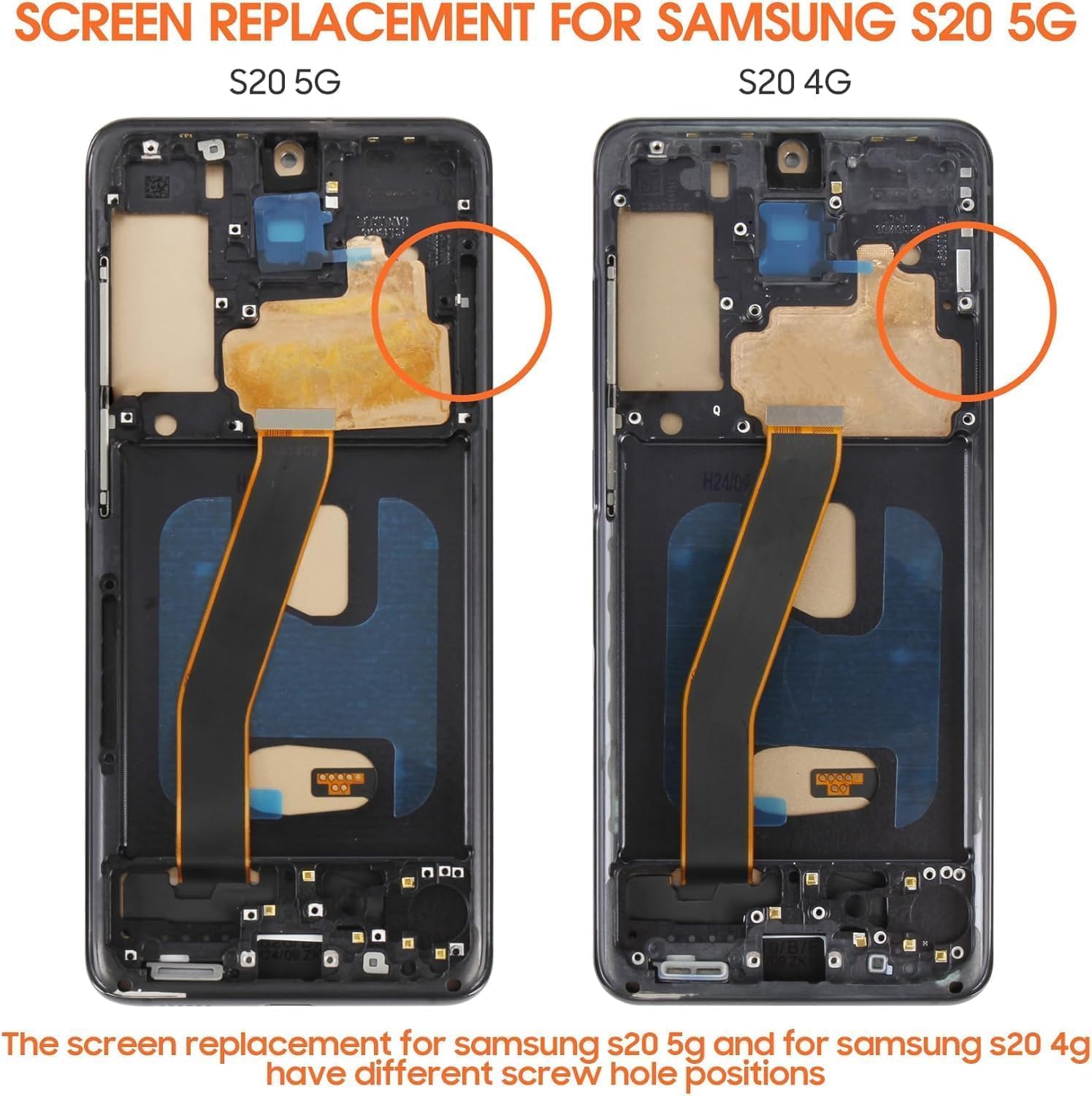 INCELL for Samsung Galaxy S20 5G Screen Replacement S20 5G LCD Display G981 SM-G981F SM-G981U LCD Digitizer Screen Touch Gray with Frame (Not for 4G)(No Fingerprint Function)