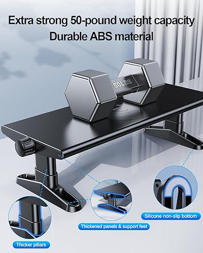 Miniatura 6 de Soporte elevador para monitor de computadora para escritorio con carga de concentrador USB, estación de acoplamiento USB C de 30 W5 Gbps con