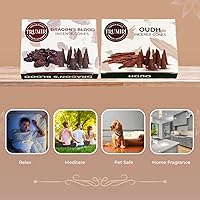 Vista 39 de TRUMIRI Incense Cones - Combo Pack of 20 Cone Incense - 10 Nag Champa + 10 Palo Santo - Insence Cones - Incense Cones Scented - Cone Incense Scents