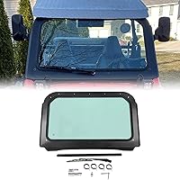 HECASA Tinted Aluminum Frame Windshield with Wipers for 2008-2014 Polaris RZR 570, 800, XP900 - Durable Full Windscreen