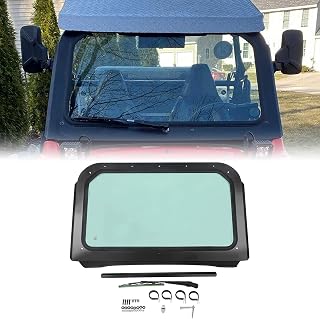 HECASA Tinted Aluminum Frame Windshield with Wipers for 2008-2014 Polaris RZR 570, 800, XP900 - Durable Full Windscreen