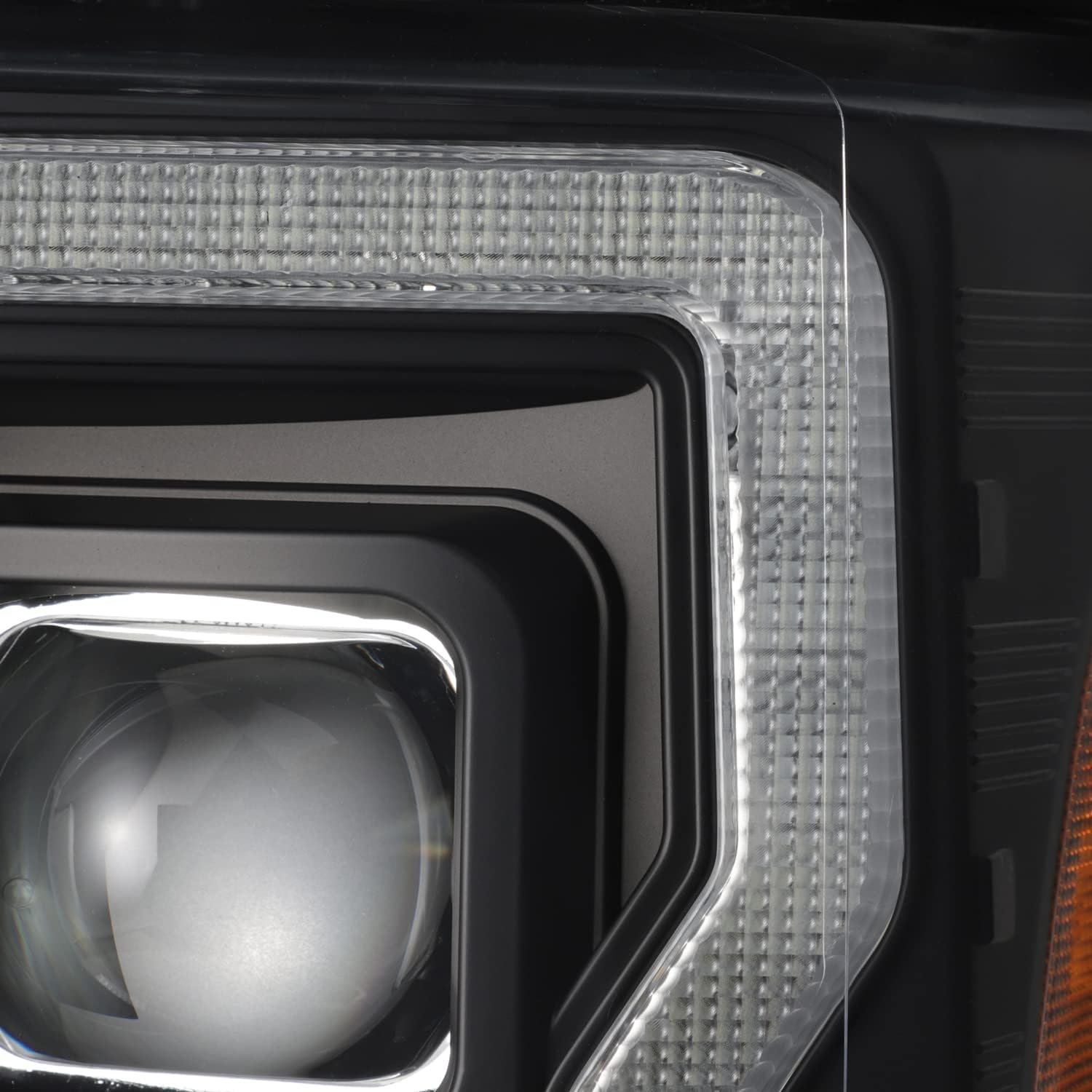 AKKON - Fit 20-22 Ford F250 F350 F450 Super Duty [Halogen Type] Projector Black Headlights w/LED Running+Sequential Signal