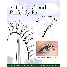 BEYELIAN Magnetic Eyelashes with Applicator Kit, Reusable Natural Look False Lashes, No Glue Needed Soft Magnetic Lashes for Eye M14 (Lightweight & Comfortable)