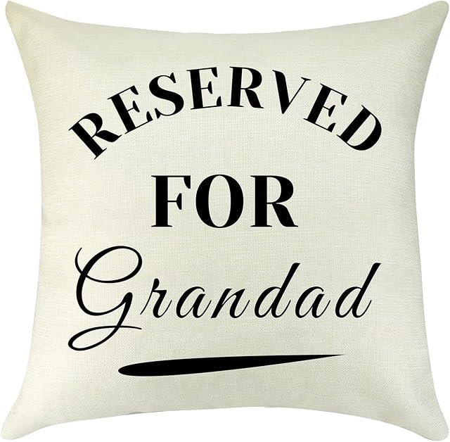 Father's Day Grandad Gift Decorative Throw Pillow Cover to My Grandpa Grandfather Birthday Gift for Grandad Grandpa Grandfather From Grandkids Cushion Cover Pillow Case pillowcase for Sofa 18" x 18"