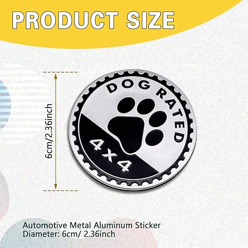 Miniatura 2 de Insignias de metal 3D para automóvil, emblema de automóvil, insignia de automóvil de metal de 4 x 4, emblema redondo, insignia exterior de automóvil