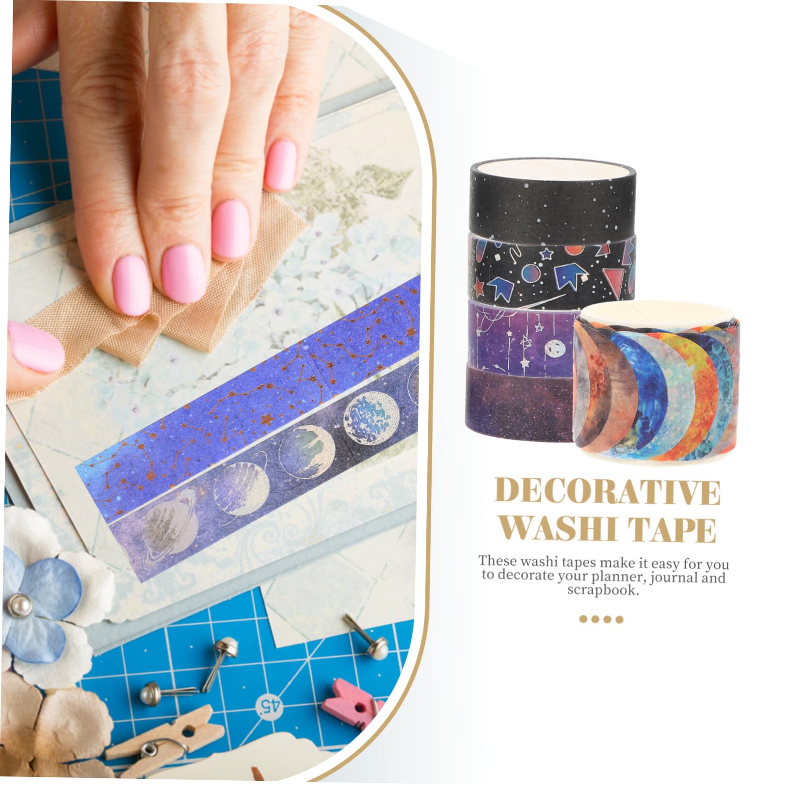SEWACC 57rollos Cintas Washi para Manualidades y Scrapbooking y Fáciles De Usar para Embalaje y Decoración De