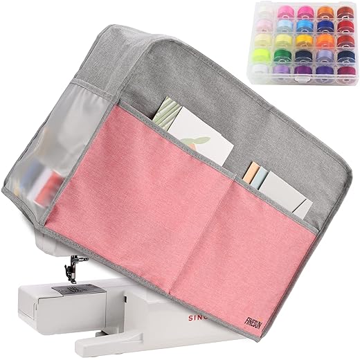 FINESUN Sewing Machine Cover,for Brother, Singer, Bernina and Most Machines (Pink)