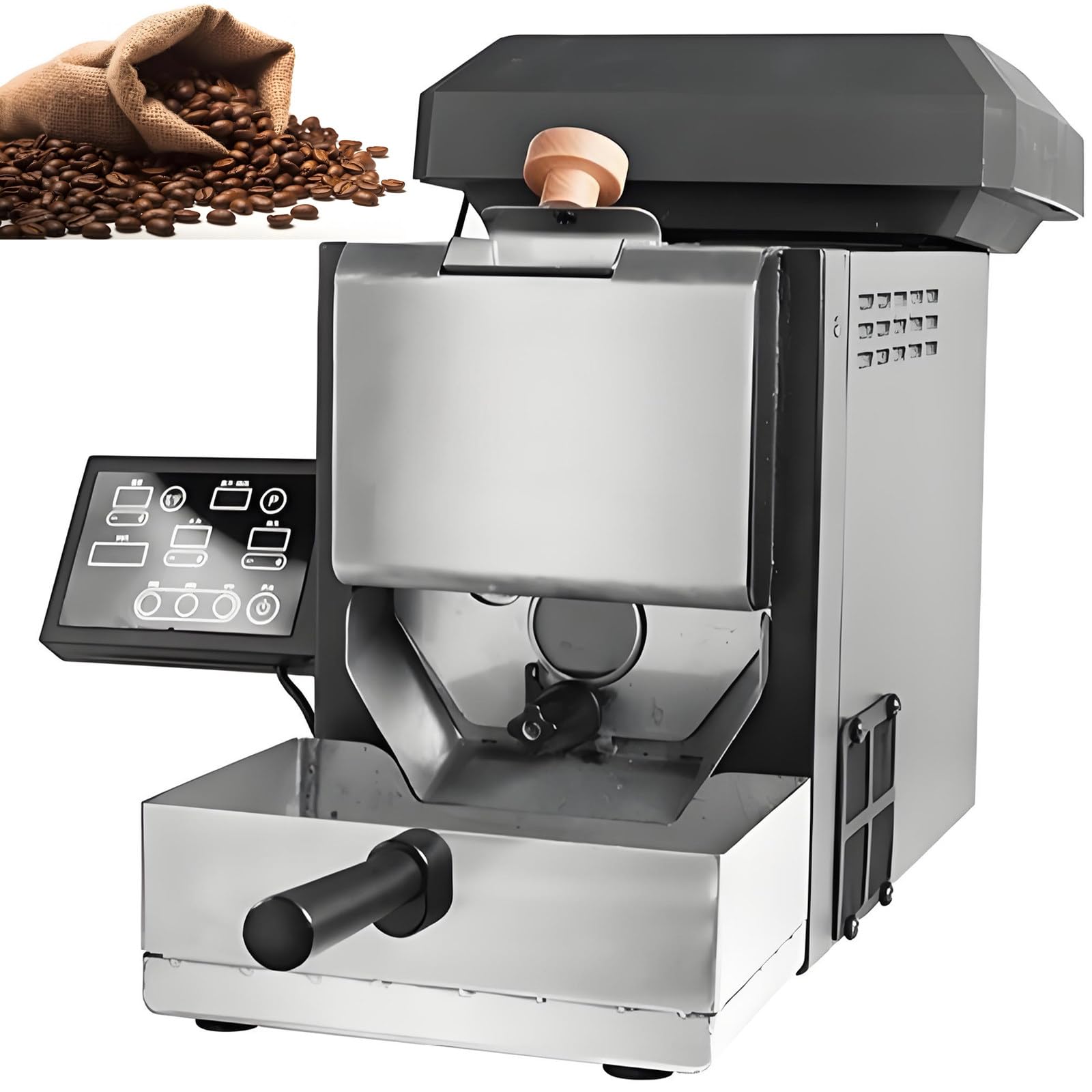 BOOZXCV 2025 New Automatic Coffee Bean Roaster - Smokeless Electric Coffee Roaster Machine For Home/Commercial Use With 9 Baking Curve, For Light/Medium/Dark Roasts,95% Roasting