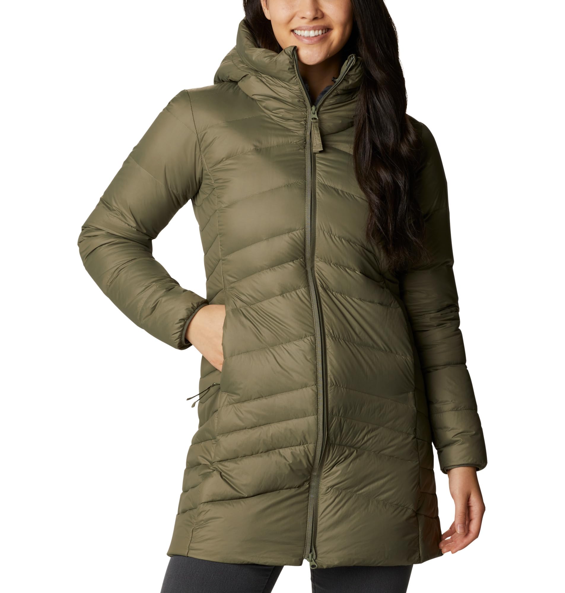 Columbia Women's Autumn Park Down Mid Puffer Jacket, Stone Green, S