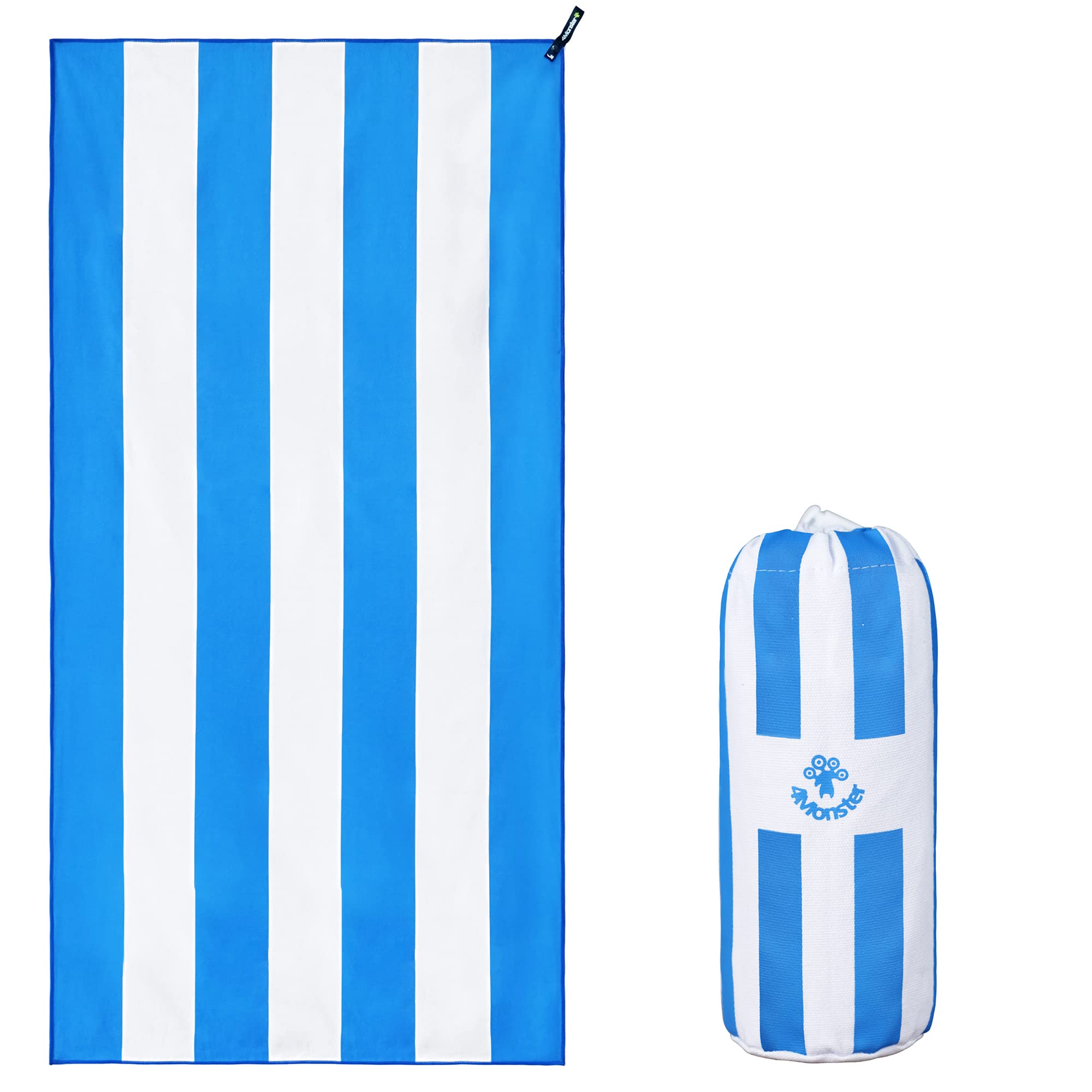 Serviette de plage avec sac drap de bain séchage rapide 80x160