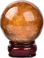 Vista 8 de AMOYSTONE Bola de aventurina azul Natural Cuarzo Cuarzo Cristal Esfera Piedra Bola con Base de Madera