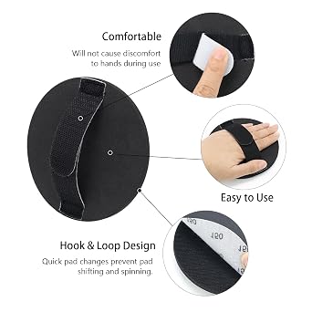 SCOTTCHEN Hand Sanding Pad, 5 Hand Sanding Hook and Loop pad, Hook and Loop Discs,with 5Sanding Discs Total 18pcs(Grit 60/150/240/320/400/600)