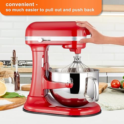 Miniatura 2 de KitchenAid - Alfombrilla deslizante para mezclador KitchenAid de 5 a 8 cuartos de galón, bandeja deslizante de bambú para electrodomésticos de