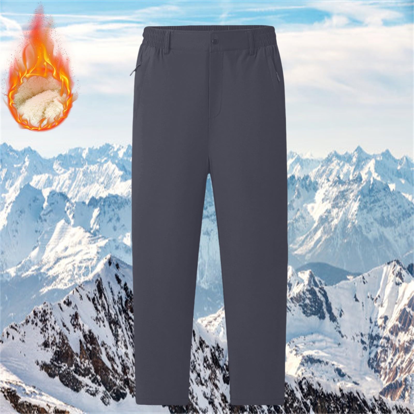 Pantalones de chándal para hombre, de invierno, de gran tamaño, térmicos, de lana de lambswool, gruesos, de algodón, con forro polar, anchos, pantalones largos de entrenamiento con cintura elástica