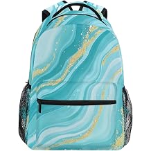 Wamika Turquoise Tie Dye Backpack Green Blue Marble School Backpacks Preschool Book Bag