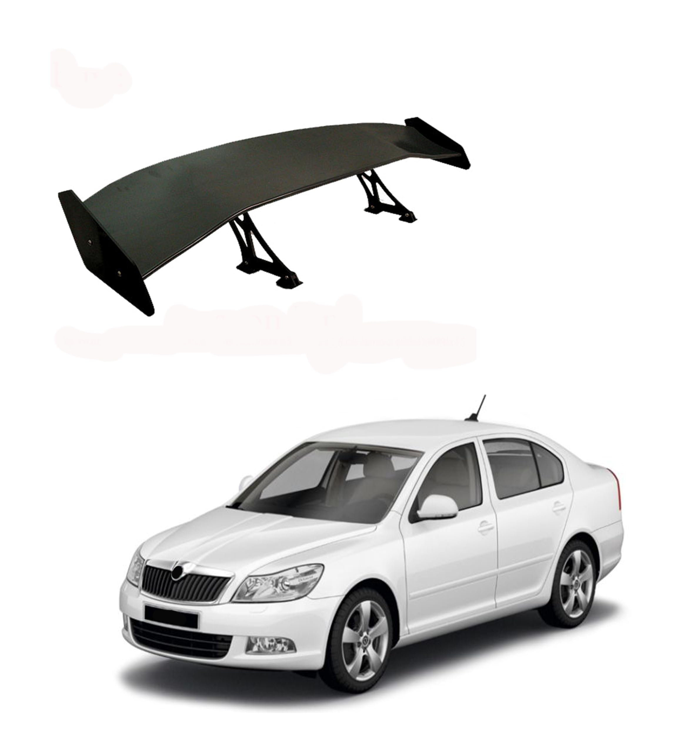 Back2Tracks - B2T AUTOMOTIVE® Car Spoiler Compatible with Laura (Unpainted - Ps Grey Color) Car Spoiler with Light Weight Fiber Reinforced Plastic (FRP) Drilling Required.