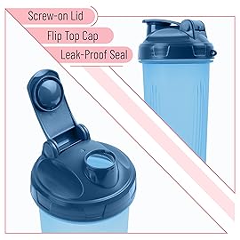 Mr. Pen- Shaker Bottles for Protein Mixes, 28 oz, 2 Pack, Red and Blue, Protein Shaker Bottle with Wire Whisk Ball, Blender Bottle