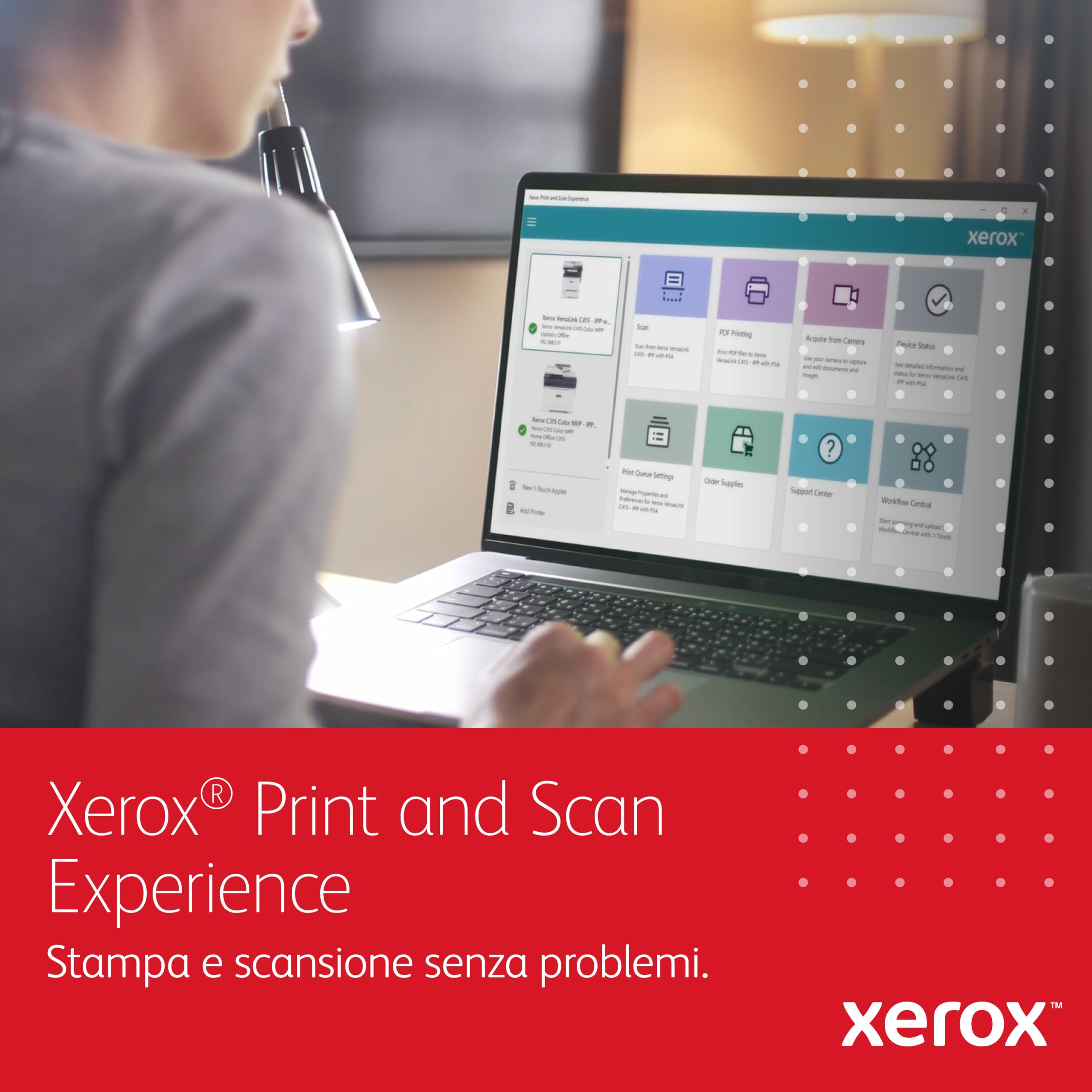 Xerox Stampante all-in-one laser a colori wireless C245 – Stampante scanner copiatrice, 25 ppm, stampante wireless per laptop e desktop (3 anni di garanzia)