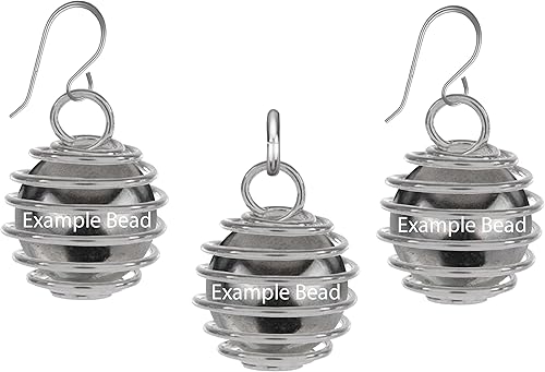 Miniatura 3 de Frosted Lime Green Sea Glass 10mm Cage Pendant in Steel, Copper, Bronze, Black Iron, Titanium, Sterling Silver, 14K Gold, Rose Gold, or Black