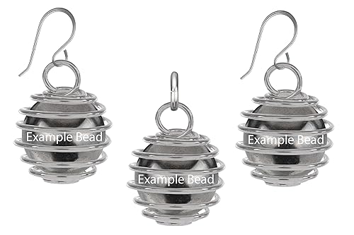 Miniatura 3 de Frosted Lime Green Sea Glass 10mm Cage Pendant in Steel, Copper, Bronze, Black Iron, Titanium, Sterling Silver, 14K Gold, Rose Gold, or Black