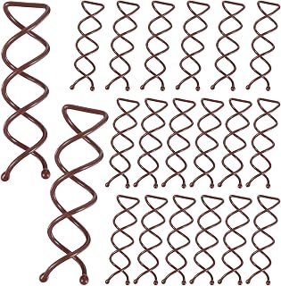 Mabor 20PCS Brown Spiral Hair Pins - Corkscrew Spin Pins for Secure Buns, Braids & All Hair Types