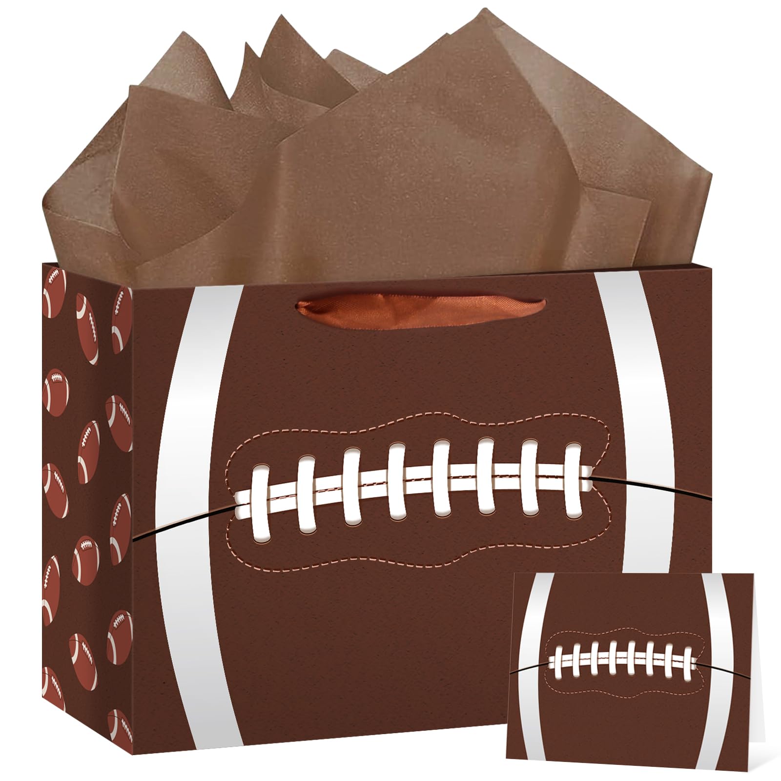 Abilat Football Themed Gift Bag Set - Large Reusable Bag With Tissue Paper & Greeting Cards For Birthday Parties - View #6