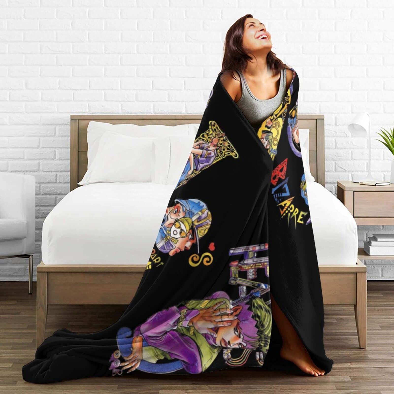 ジョジョの奇妙な冒険 フリンジ付きブランケット 120x150cm ジョジョの奇妙な冒険 フリンジ付きブランケット 120x150cm