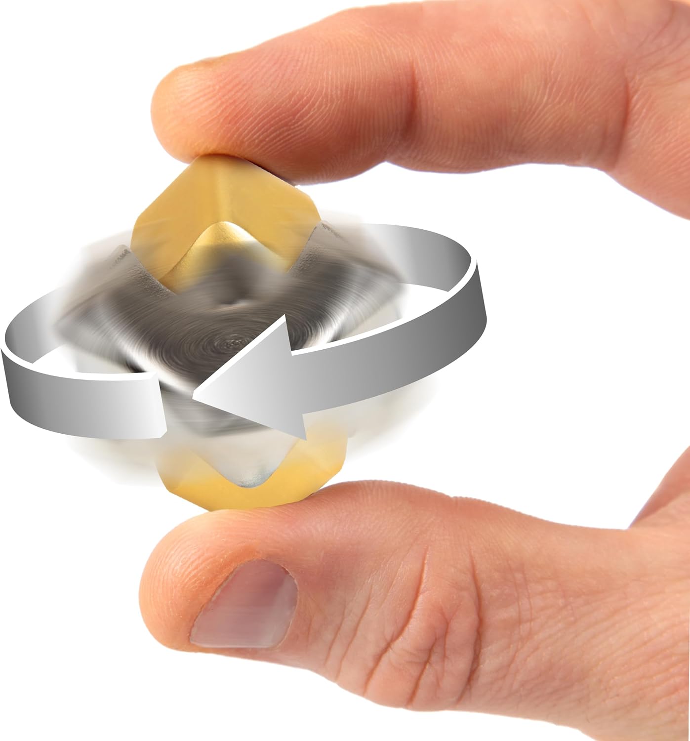 bopster Fidget Cube Spinner | Anodised Metal Hand Spinner | Sensory & Stress Relief Toy for Kids & Adults | ADHD, ADD, Autism | Ideal Gift | Black