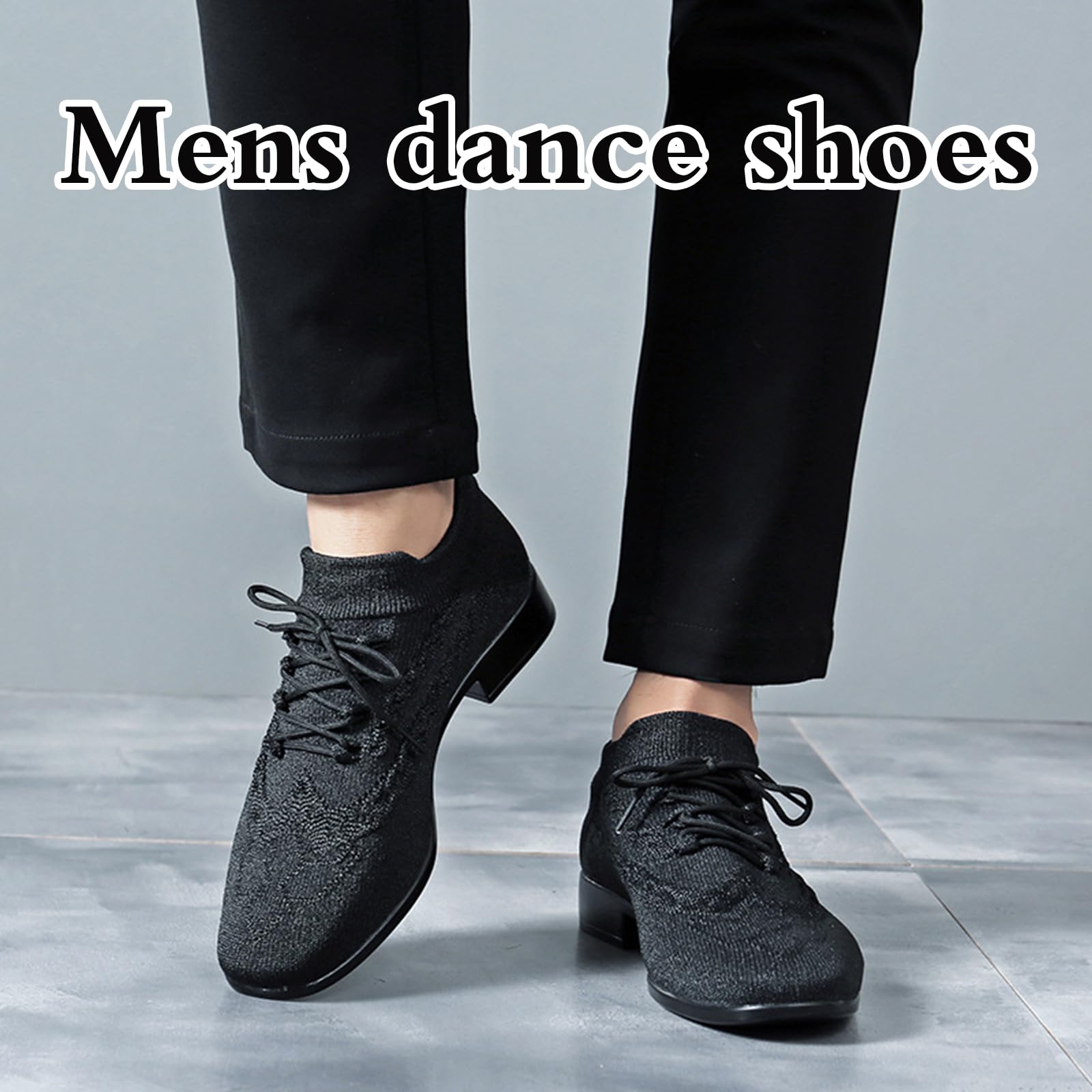 Scarpe da Ballo Uomo Tacco Basso Morbido Flessibile per Latino Salsa Tango Jazz Moderno