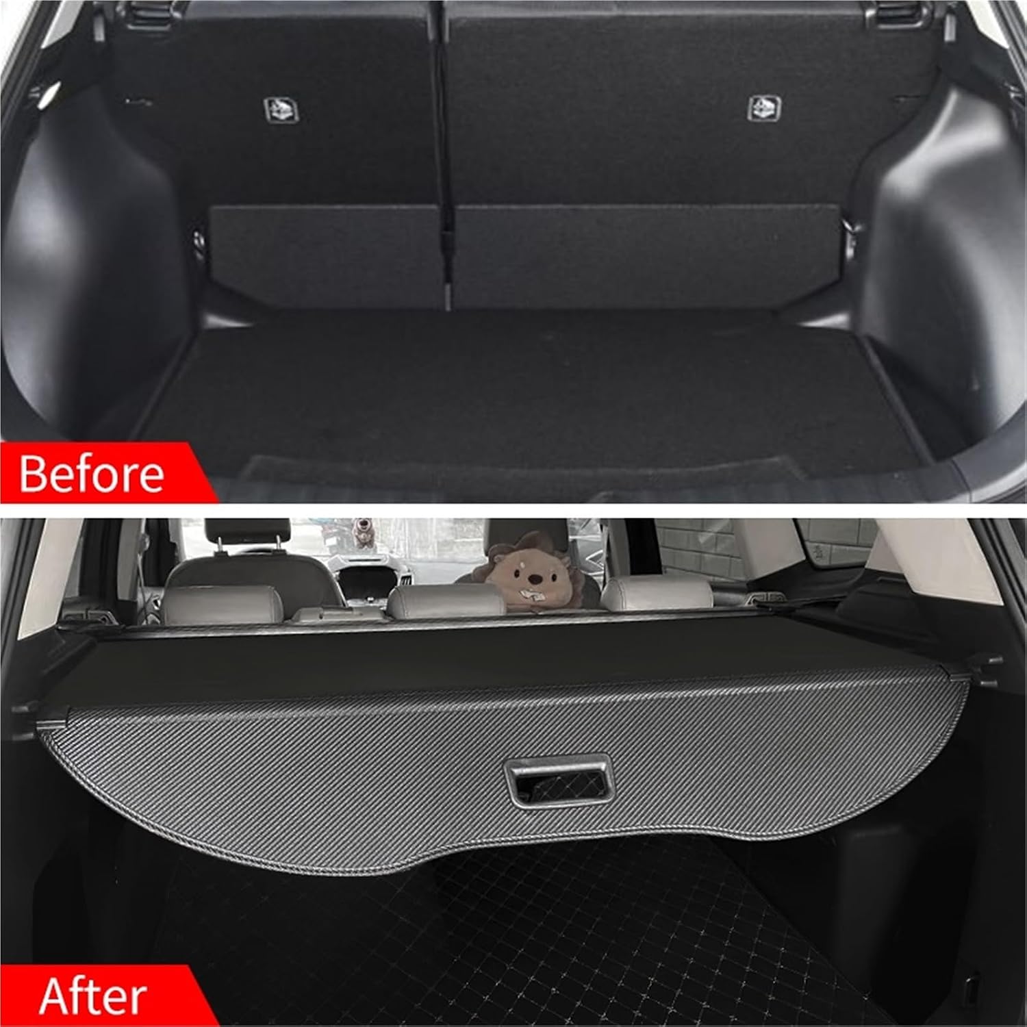 Compatible with Ford KUGA 13-2019 Privacy Screen Retractable Trunk Security Tonneau Cover Luggage Shield Shade Cover(Model-2)