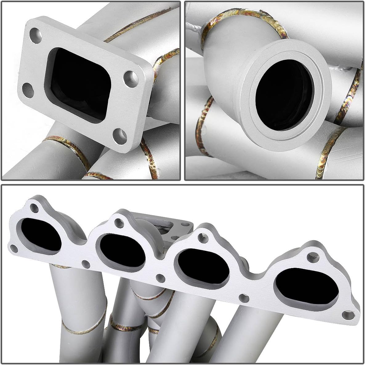 DNA Motoring TMBT3T4G3 Stainless Steel Top Mount Turbo Manifold