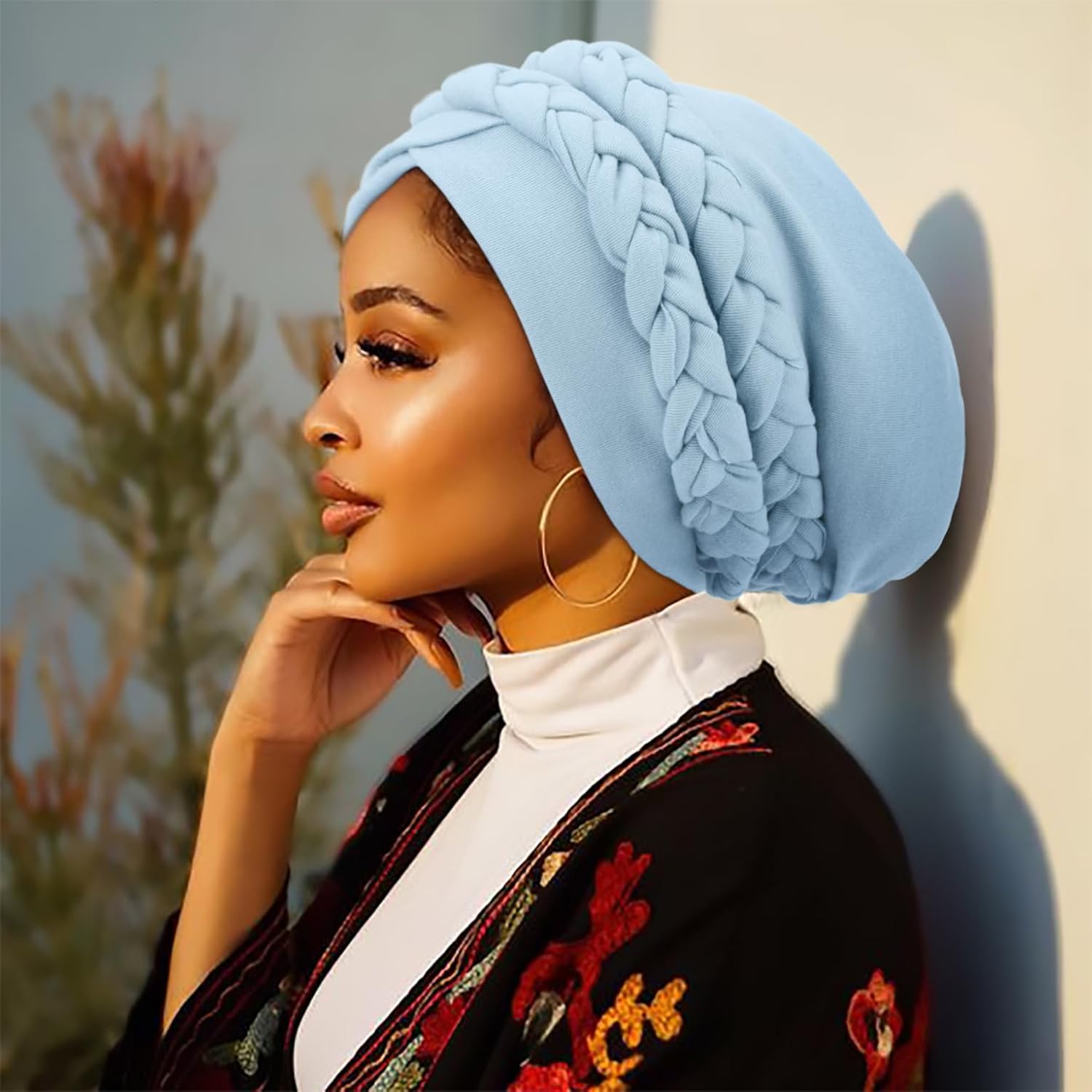 African Women Turban Caps Pre-Tied Twisted Turbans Head Scarf for Women Hair Wraps Cover Beanie Cancer Chemo Headwear - Image 2