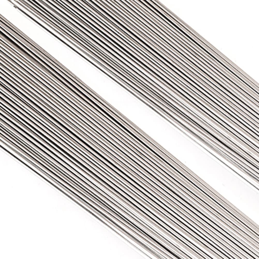 50 x Edelstahl-Federdraht, gerader Draht, Durchmesser 0,3 mm, Länge 50 cm.