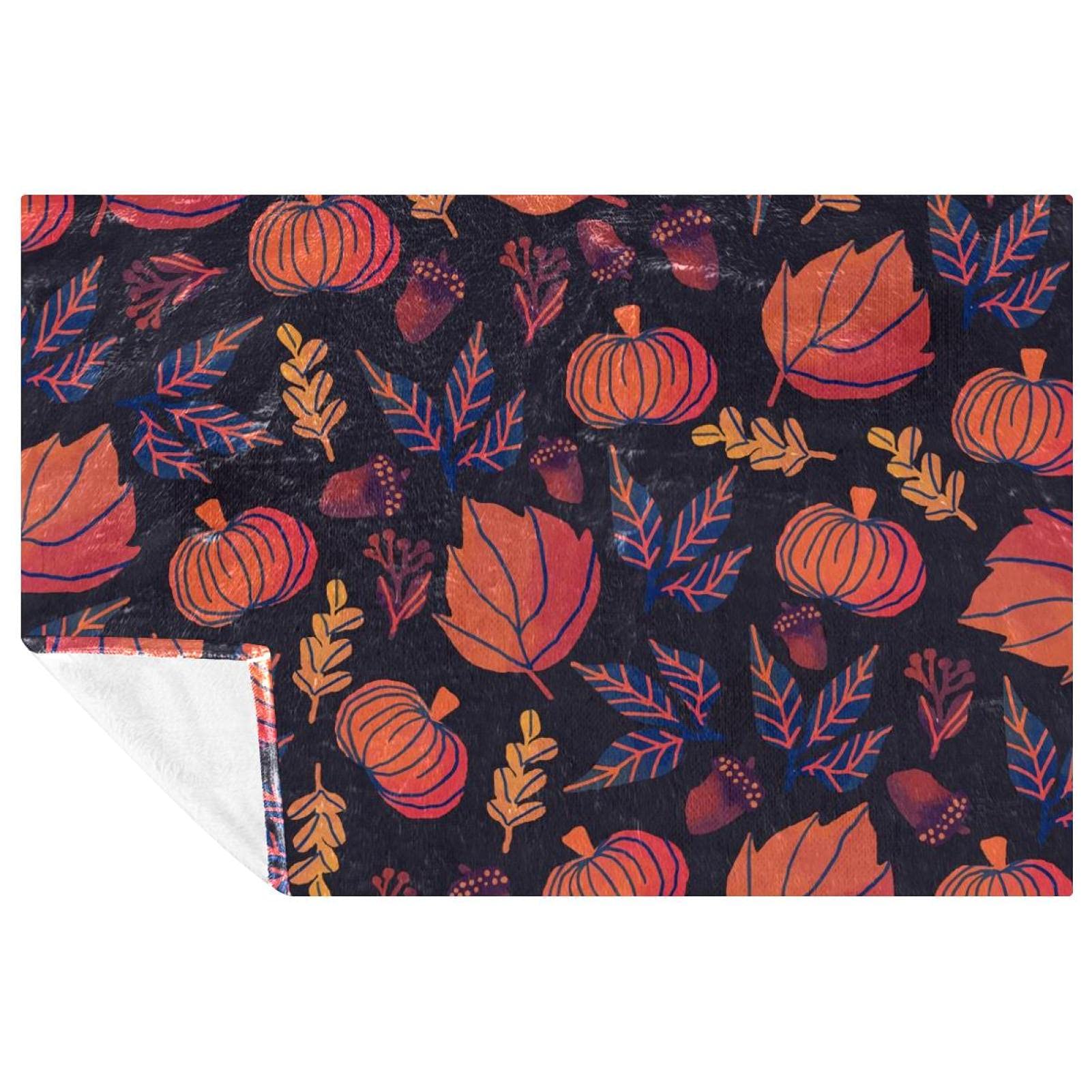 Couverture citrouille Halloween pour lit et canapé en 150x100 cm