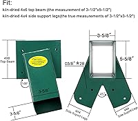Vista 4 de BETOOLL - Juego de 2 soportes para columpio en forma de A con herramientas de montaje (verde)