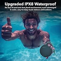 Vista 2 de Monster Bluetooth Speaker, IPX8 Shower Speaker Waterproof, Bluetooth 5.4 with Loud HD Sound and Robust Bass, Extra Long Playtime Punchy, for Home